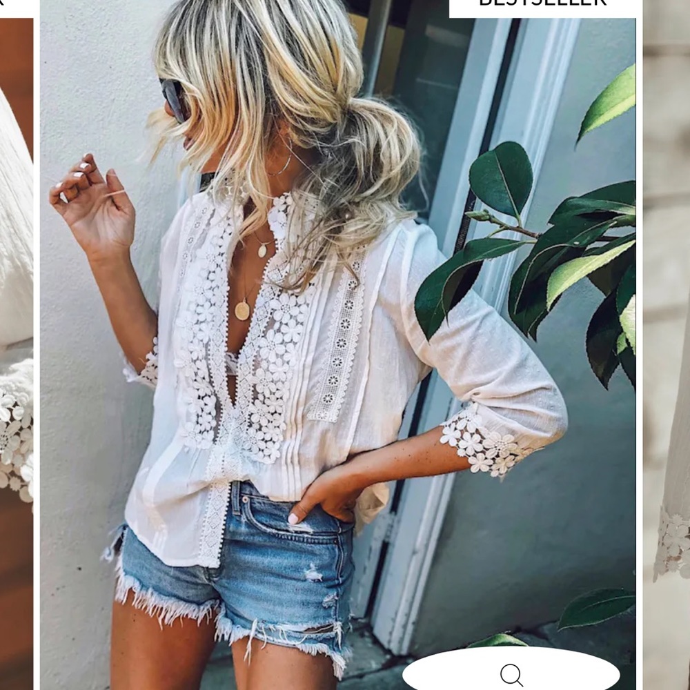 Vici sweet Mary lace crochet top